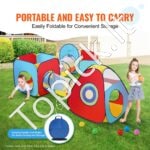 5 in 1 vaikiškas žaidimų palapinių rinkinys su tuneliu ir krepšinio lanku - Image 4