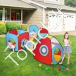 5 in 1 vaikiškas žaidimų palapinių rinkinys su tuneliu ir krepšinio lanku - Image 7