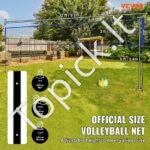 Nešiojamas tinklinio tinklas 9,7 × 2,4 m – aukščio reguliuojamas - Image 2