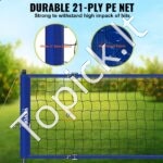 Nešiojamas tinklinio tinklas 9,7 × 2,4 m – aukščio reguliuojamas - Image 3