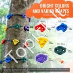 Ninja medžio laipiojimo rinkinys vaikams | 12 laipiojimo rankenų + 6 tvirtinimo diržai + kopėčios | Aktyvus lauko žaidimas - Image 7