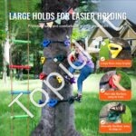 Ninja medžio laipiojimo rinkinys vaikams | 12 laipiojimo rankenų + 6 tvirtinimo diržai + kopėčios | Aktyvus lauko žaidimas - Image 6