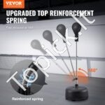 Bokso refleksinis stovas su pirštinėmis – 154 cm aukščio, reguliuojamas, su stovu ir smūgių kamuoliu, treniruotėms namuose ir sporto salėje - Image 8