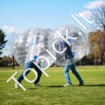 Pripučiamas „Bumper Ball“ 1,2 m – skaidrus Zorb kamuolys burbuliniam futbolui ir aktyviems lauko žaidimams - Image 7