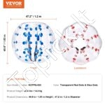 Pripučiamų „Bumper Ball“ kamuolių rinkinys 2 vnt. – 1,2 × 1,03 m ( burbulinis kamuolys ) - Image 6