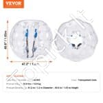 Pripučiamų „Bumper Ball“ kamuolių rinkinys 2 vnt. (1,2 m) – 0,8 mm - Image 6