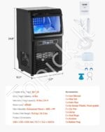 Ledo kubelių aparatas - 34,5 kg/24 val., 5,6 kg talpa, su vandens filtru ir kaušeliu - Image 3