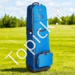 Mėlynas golfo krepšys su ratukais – sportinė golfo tašė lazdų transportavimui, patogus vežimėlis treniruotėms ir kelionėms - Image 7