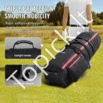 Golfo krepšys su ratukais – sportinė golfo lazdų kelioninė kuprinė su skyriais ir vežimėlio sistema - Image 2