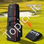 Golfo krepšys su ratukais – sportinė golfo lazdų kelioninė kuprinė su skyriais ir vežimėlio sistema - Image 4