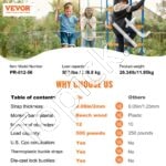 Ninja kliūčių trasa su 12 kliūčių – Slackline rinkinys vaikams 2 x 17 m, iki 226 kg apkrova, lauko treniruočių ir žaidimų trasa kiemui - Image 7