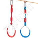 Ninja kliūčių trasa su 12 kliūčių – Slackline rinkinys vaikams 2 x 17 m, iki 226 kg apkrova, lauko treniruočių ir žaidimų trasa kiemui - Image 11