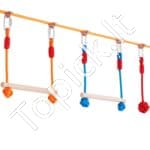 Ninja kliūčių trasa su 14 kliūčių – Slackline rinkinys vaikams 2 x 18,29 m, iki 226 kg apkrova, lauko žaidimų sistema aktyviam sportui ir pramogoms kieme - Image 12