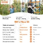 Ninja kliūčių trasa vaikams su 12 kliūčių – Slackline rinkinys 2 x 19,8 m, iki 226 kg apkrova, lauko treniruočių ir žaidimų sistema visai šeimai - Image 7