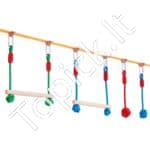 Ninja kliūčių trasa vaikams su 12 kliūčių – Slackline rinkinys 2 x 19,8 m, iki 226 kg apkrova, lauko treniruočių ir žaidimų sistema visai šeimai - Image 12