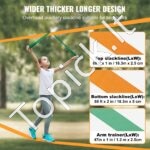 Slackline su kliūtimis vaikams – 2 x 18,3 m juostos + medžių apsauga, iki 226 kg apkrova, ninja kliūčių trasa lauko žaidimams ir treniruotėms (oranžinė) - Image 3