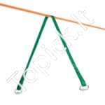 Slackline su kliūtimis vaikams – 2 x 18,3 m juostos + medžių apsauga, iki 226 kg apkrova, ninja kliūčių trasa lauko žaidimams ir treniruotėms (oranžinė) - Image 10