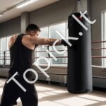 Bokso maišas 120 cm su pirštinėmis ir tvirtinimo komplektu – treniruotėms namuose, sode ar sporto salėje - Image 2