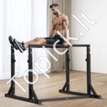 Sunkiai apkraunamas „Dip“ stovas su reguliuojamu aukščiu – 363 kg | Lygiagrečių treniruoklis namams ir sporto salei - Image 2