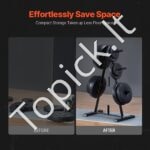 Mobilus hantelių stovas su ratukais – 227 kg talpa, kompaktiškas ir patogus laikymas - Image 6