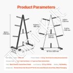 Mobilus hantelių stovas su ratukais – 227 kg talpa, kompaktiškas ir patogus laikymas - Image 3