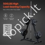 Mobilus hantelių stovas su ratukais – 136 kg talpa, kompaktiškas ir patogus laikymas - Image 8