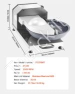 Virtuvinis daržovių smulkintuvas – 3000 aps./min - Image 7