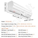 Durų oro užuolaida 90 cm, 1528 m³/h, 2 greičiai – tylus veikimas, energijos taupymas, apsauga nuo dulkių ir vabzdžių - Image 3