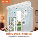 Durų oro užuolaida 120 cm, 2038 m³/h, 2 greičiai – tylus veikimas, efektyvi apsauga nuo šalčio, dulkių ir vabzdžių - Image 8