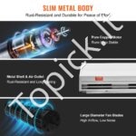 Durų oro užuolaida 120 cm, 2038 m³/h, 2 greičiai – tylus veikimas, efektyvi apsauga nuo šalčio, dulkių ir vabzdžių - Image 4