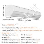 Durų oro užuolaida 150 cm, 2547 m³/h, 2 greičiai – tylus veikimas, energijos taupymas, apsauga nuo dulkių ir vabzdžių - Image 3