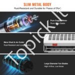 Durų oro užuolaida 90 cm, 2038 m³/h, 2 greičiai – tylus veikimas, energijos taupymas, apsauga nuo dulkių ir vabzdžių - Image 4