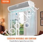 Durų oro užuolaida 110 cm, 2292 m³/h, 2 greičiai – tylus veikimas, energijos taupymas, apsauga nuo dulkių ir vabzdžių - Image 8