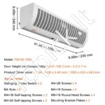 Durų oro užuolaida 110 cm, 2292 m³/h, 2 greičiai – tylus veikimas, energijos taupymas, apsauga nuo dulkių ir vabzdžių - Image 3