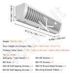 Durų oro užuolaida 120 cm, 2802 m³/h, 2 greičiai – tylus veikimas, energijos taupymas, apsauga nuo dulkių ir vabzdžių - Image 3