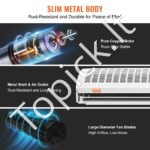 Durų oro užuolaida 150 cm, 3566 m³/h, 2 greičiai – tylus veikimas, energijos taupymas, apsauga nuo dulkių ir vabzdžių - Image 4