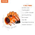 Pramoninis 900 W statybinis ventiliatorius su 10 m ortakiu – galingas oro srautas ir patikimas vėdinimas - Image 3