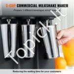 Profesionalus pieno kokteilių plaktuvas – 1125 W, 820 ml, 3 greičiai - Image 3