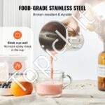 Profesionalus pieno kokteilių plaktuvas – 1125 W, 820 ml, 3 greičiai - Image 4