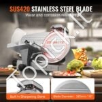 Komercinis elektrinis mėsos pjaustytuvas – 340 W - Image 3