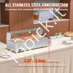 Maisto šildytuvas, 3 x (530 x 325 mm), stiklo apsauga. - Image 5