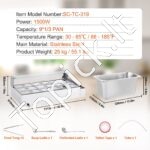 Maisto šildytuvas su 9325×176 mm konteineriais, su stiklo apsauga - Image 3