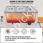 Maisto šildytuvas, 16,5 L, 3× (325 x 176 mm), sidabrinis. - Image 6