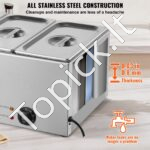 Maisto šildytuvas, 16,5 L, 3× (325 x 176 mm), sidabrinis. - Image 5