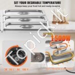 Elektrinis maisto šildytuvas / Buffet šildymo indų rinkinys 1500W - Image 2