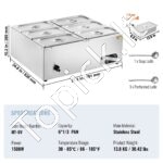 Elektrinis maisto šildytuvas / Buffet šildymo indų rinkinys 1500W - Image 6