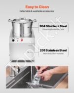 6 L Daržovių Smulkintuvas / Virtuvinis Maišytuvas - Profesionaliam Naudojimui - Image 6