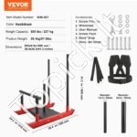 Svorio treniruočių rogės su rankena – traukimo ir stūmimo jėgos treniruoklis iš plieno, tinka 25 mm ir 50 mm svorio diskais - Image 3