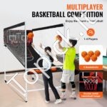 Elektroninis krepšinio žaidimas dviem – vidaus krepšinio stovas su 2 lankais, 5 kamuoliais, LED ekranu ir 8 režimais - Image 4