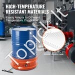 208 l metalinės statinės šildytuvas su 1,2 kW galia ir reguliuojama 30–150 °C temperatūra - Image 2